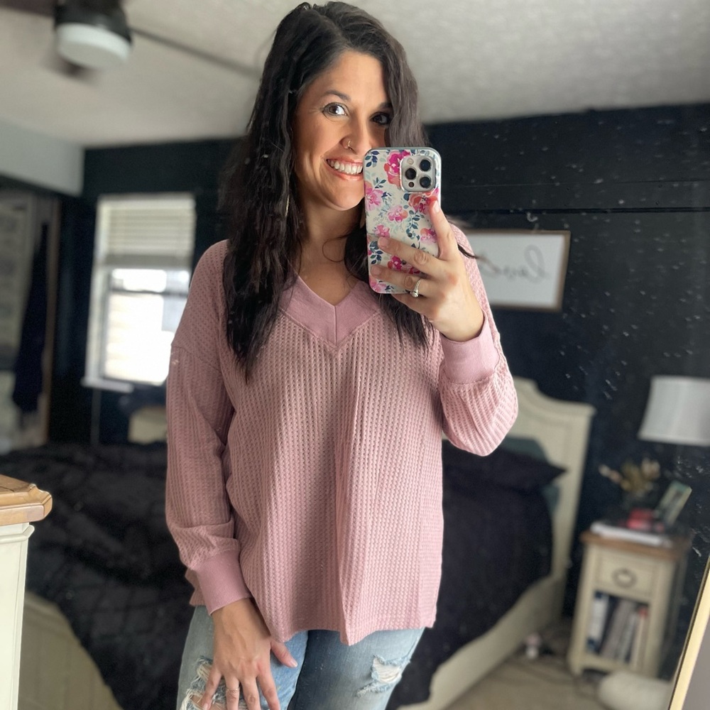 Wanna Be waffle knit top